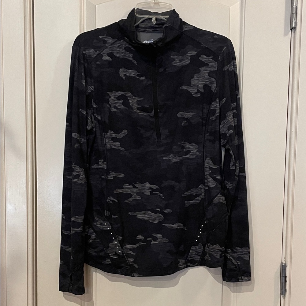 Avia Charcoal and Black Activewear Top